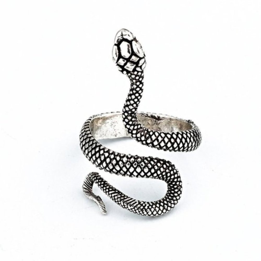 Gorgeous Snake Goth Punk Wrap Copper Silver Ring